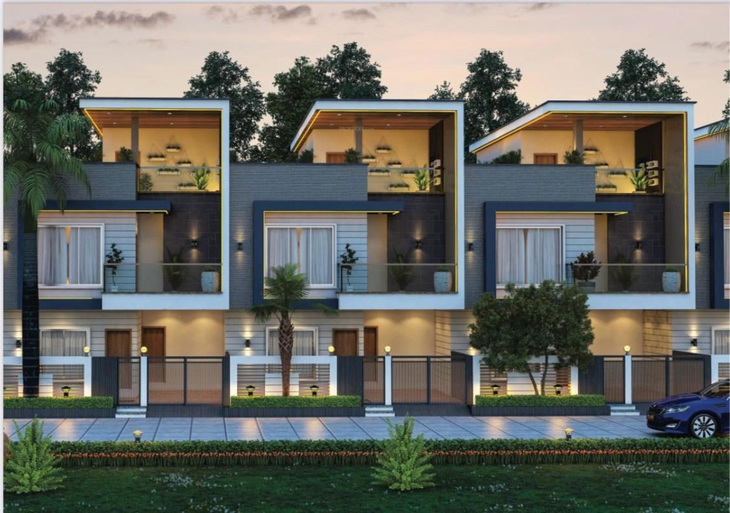 Premium villa development in Bhopal with modern and traditional architecture