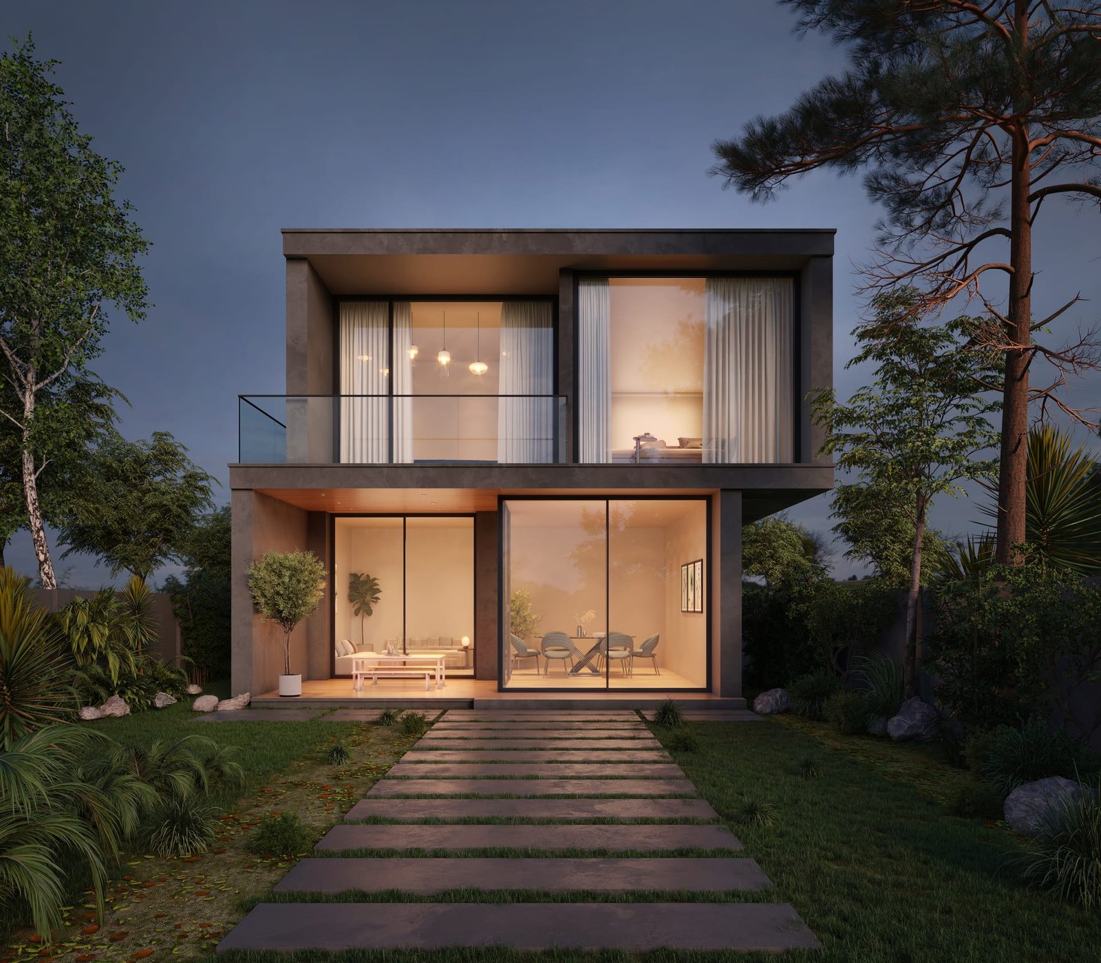 Modern Valero residence with glass balustrade and pool